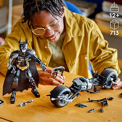 LEGO DC Batman: Batman Construction Figure & The Bat-Pod Bike 76273 Building Kit (713 pieces)