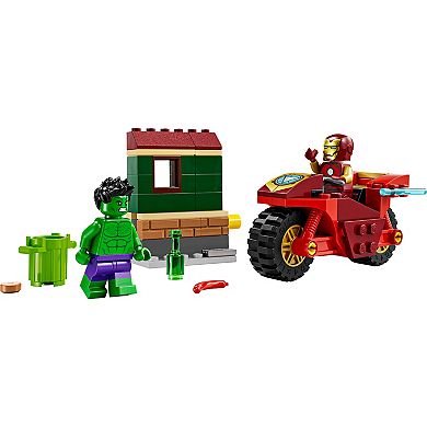 LEGO Marvel Iron Man with Bike and The Hulk 76287 Building Kit (68 pieces)