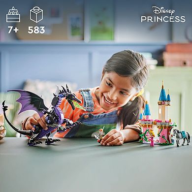 Disney's Sleeping Beauty LEGO Maleficent’s Dragon Form Castle and Horse 43240 Building Kit (583 pieces)