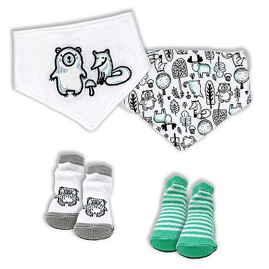 22 Piece Baby's Gray Elephants And Woodland Infant Apparel Layette Gift Set