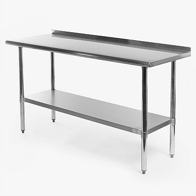 Stainless Steel Heavy Duty Nsf Certified  Work Bench Prep Table With Backsplash