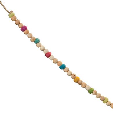 Bead Garland (set Of 2) 6'l Wood/wool