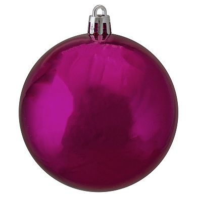 Northlight 32-Pack Magenta Pink Shatterproof Shiny Christmas Ball Ornaments