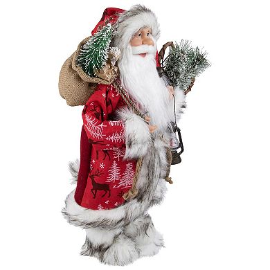 Northlight 16-in. Santa Claus With Lantern & Snowshoes Christmas Figure Table Decor