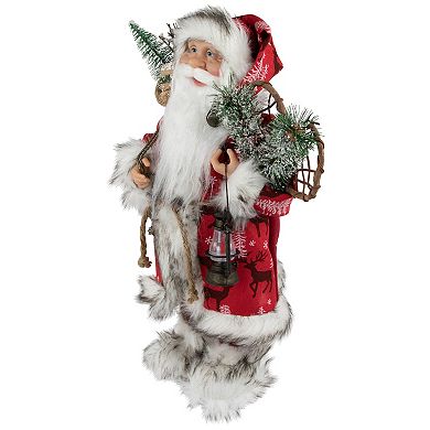 Northlight 16-in. Santa Claus With Lantern & Snowshoes Christmas Figure Table Decor