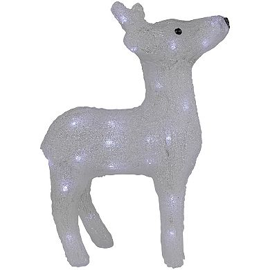 Northlight 15-in. LED Christmas White Reindeer Outdoor Decor