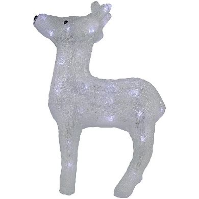 Northlight 15-in. LED Christmas White Reindeer Outdoor Decor