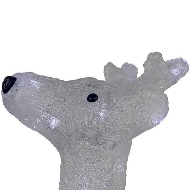 Northlight 15-in. LED Christmas White Reindeer Outdoor Decor