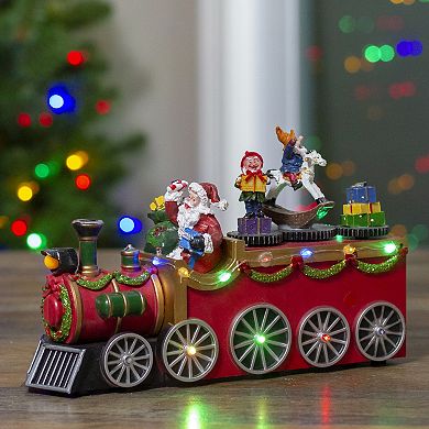 Northlight LED Musical Train With Santa Christmas Village Table Decor