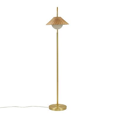 INK+IVY Laguna Rattan Weave Floor Lamp