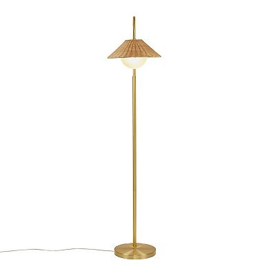 INK+IVY Laguna Rattan Weave Floor Lamp