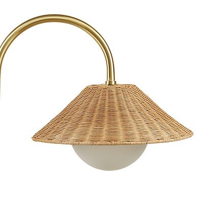 INK+IVY Laguna Rattan Weave Floor Lamp