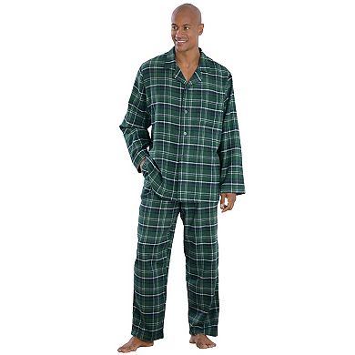 Kingsize Men's Big & Tall Plaid Flannel Pajama Set