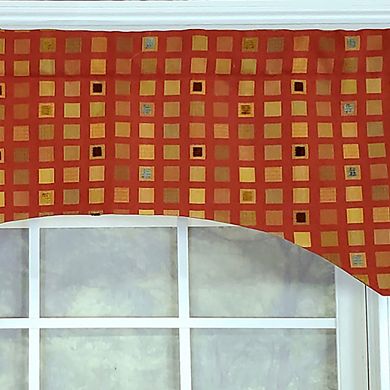 Luxurious Modern Design Orange Lane Victory Swag 3-scoop Window Valance