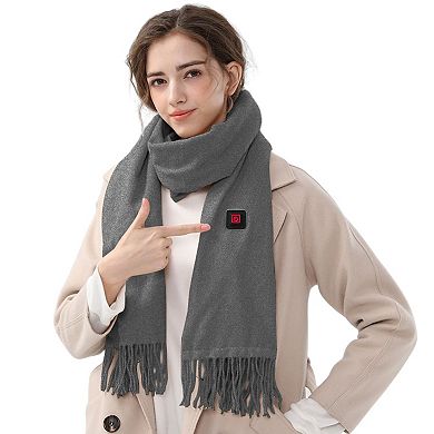 Usb Heated Neck Wrap Winter Scarf With 3 Heating Modes