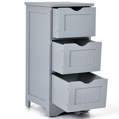 Bathroom Floor Freestanding Storage Organizer With 3 Drawers