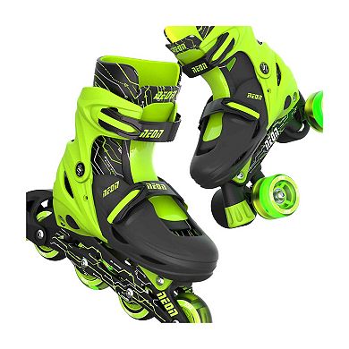 Yvolution Combo Skates 2in1 Quad And Inline Kids Skates