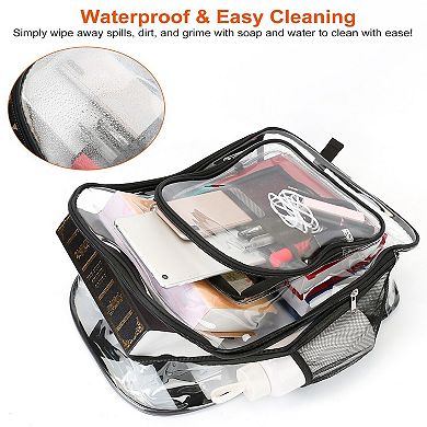5.3gal, Heavy Duty Waterproof Pvc Clear Backpack With Reinforced Strap