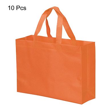 11.81"x15.75" Reusable Gift Bags, 10pcs Horizontal Style Grocery Tote Bag For Travel Storage