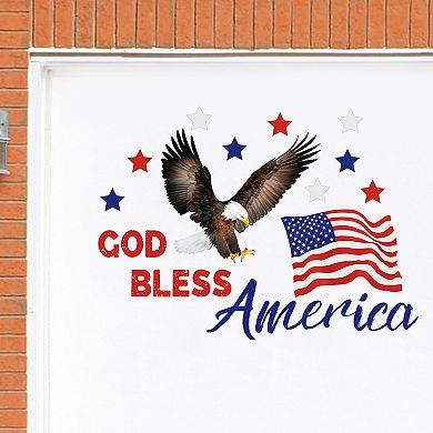 Collections Etc "god Bless America" Americana Garage Magnets
