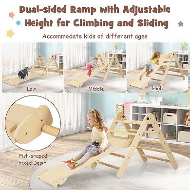 7-in-1 Toddler Climbing Toy Connected Table And Chair Set
