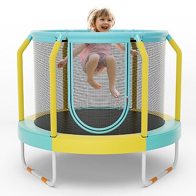Mini Trampoline With Enclosure And Heavy-duty Metal Frame