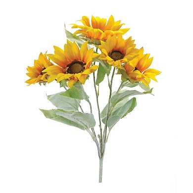 Sunflower Bush (Set Of 2) 21.5"H Polyester