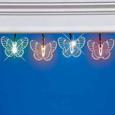 Collections Etc Set Of 50 Solar Butterflies Outdoor Light String