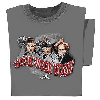 Collections Etc The Three Stooges Woob Woob Woob Graphic Charcoal Grey T-shirt