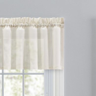 Cotton Voile 1.5" Rod Pocket Tailored Valance For Windows