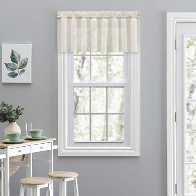 Cotton Voile 1.5" Rod Pocket Tailored Valance For Windows