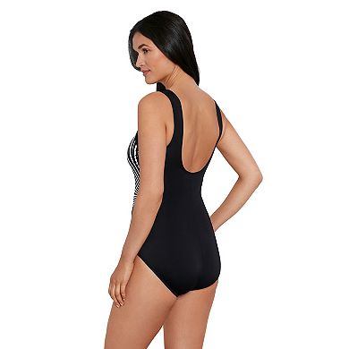 Women's Great Lengths Sport Leading Points Illusion Tank One Piece Swimsuit