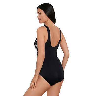 Women's Great Lengths Sport Perfect Bubbles Highneck One-Piece Swim Suit