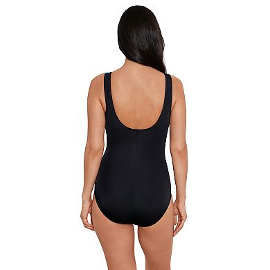 Women's Great Lengths Sport Ocean Motion Scoopneck One-Piece Swim Suit