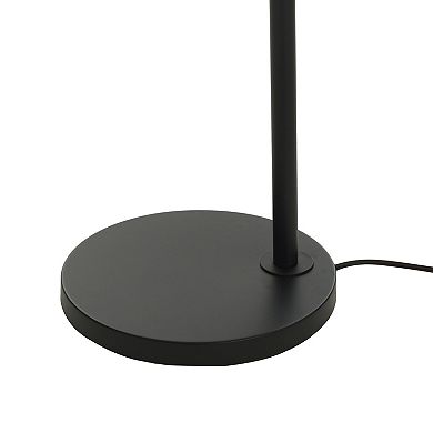 Radiance Black Floor Lamp with Clear Glass Lamp Shade
