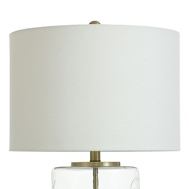 Dimpled Table Lamp with White Lamp Shade