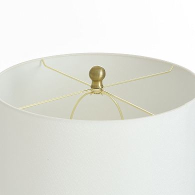 Dimpled Table Lamp with White Lamp Shade