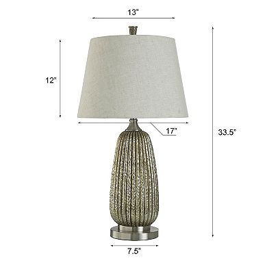 Gold Gala Table Lamp with Natural Lamp Shade