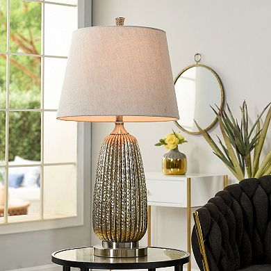 Gold Gala Table Lamp with Natural Lamp Shade