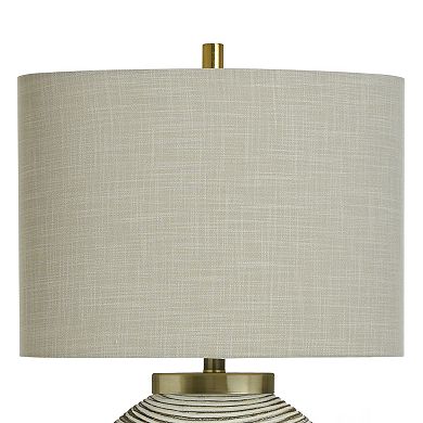 Shallows Brass Table Lamp with Cream Lamp Shade