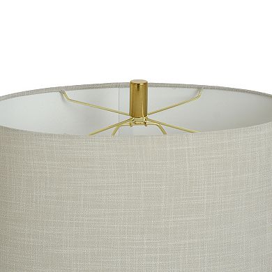 Shallows Brass Table Lamp with Cream Lamp Shade