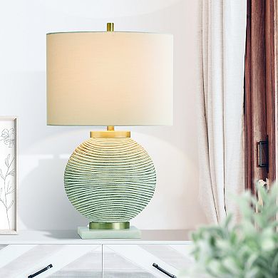 Shallows Brass Table Lamp with Cream Lamp Shade