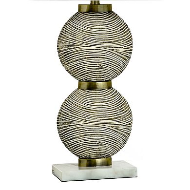 Shallows Brass Table Lamp with White Lamp Shade