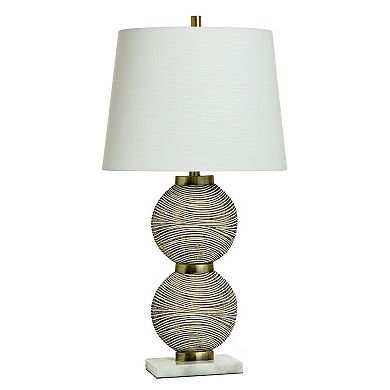 Shallows Brass Table Lamp with White Lamp Shade