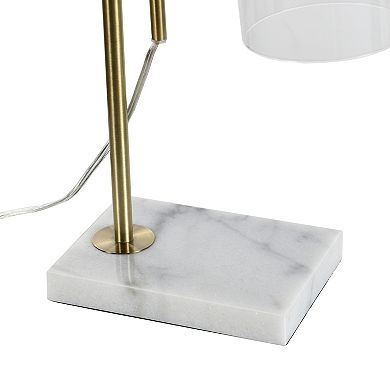 Oro Gold Table Lamp with Clear Lamp Shade