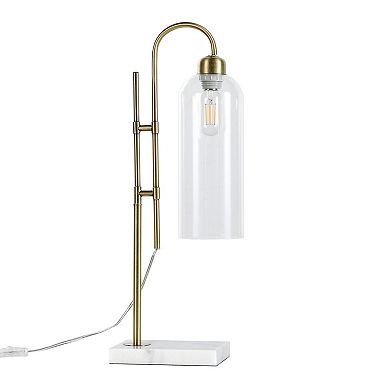 Oro Gold Table Lamp with Clear Lamp Shade
