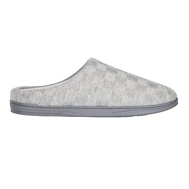 isotoner Gel Infused Memory Foam Sweater Knit Check Maxwell Men's Clog Slippers