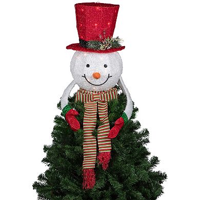 Northlight 21.5-in. Lighted Snowman with Red Top Hat Christmas Tree Topper