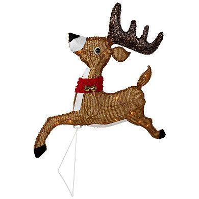 Northlight 25.25-in. Light-Up Reindeer & Sleigh Outdoor Christmas Decoration 3-piece Set