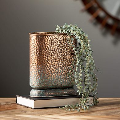 Hammered Shiny Ombre Vase Table Decor 2-piece Set